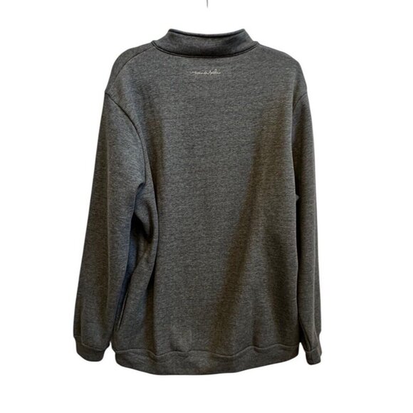 Travis Mathew 1/4 Zip Glacial Pullover Dark Heather Gray NEW Mens XXL Golf - Picture 8 of 8
